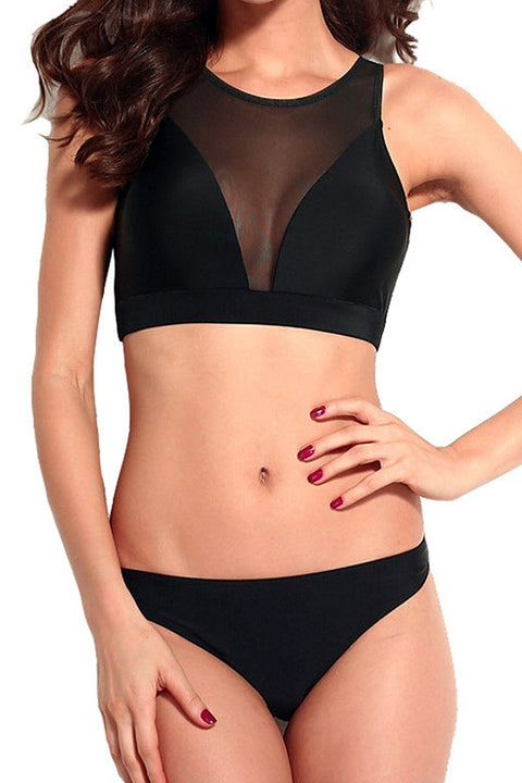 Kadın Siyah Seksi Tüllü Iç Çamaşır Takımı - görsel 2