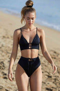 Kadın Siyah Yüksek Bel Özel Bikini Takımı - görsel 1