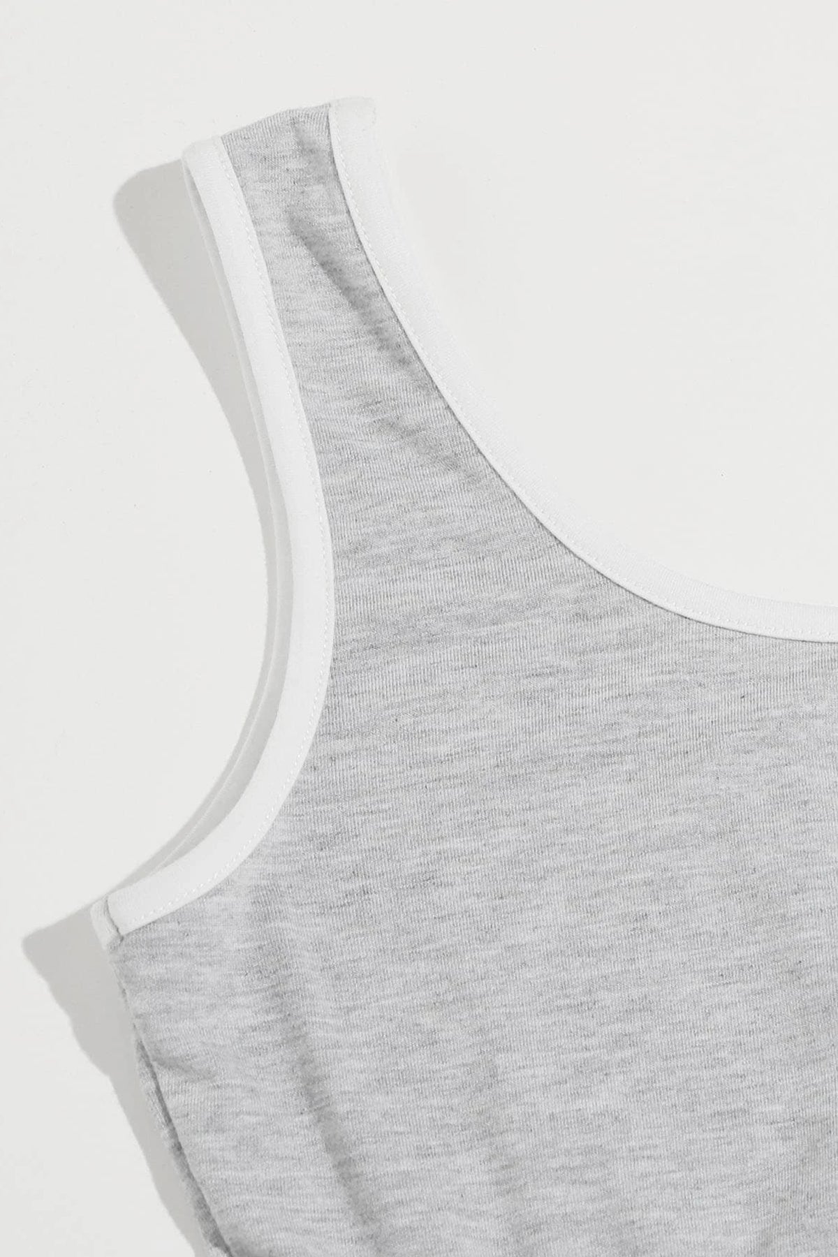 Kadın Gri Askılı Crop Top ve Şortlu Gecelik Takım - görsel 4