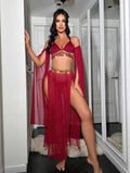 Kadın Fantazi Kırmızı Özel Tasarım Harem Fantezi Kostüm 2271 - görsel 1