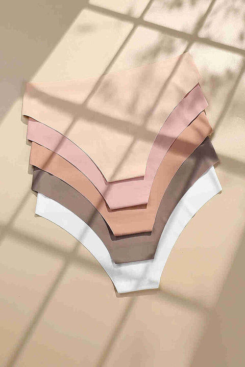 Merry See 5 li Set İz Yapmaz Likralı Dikişsiz Lazer Kesim Bikini Slip Külot Açık Çok Renkli - görsel 2