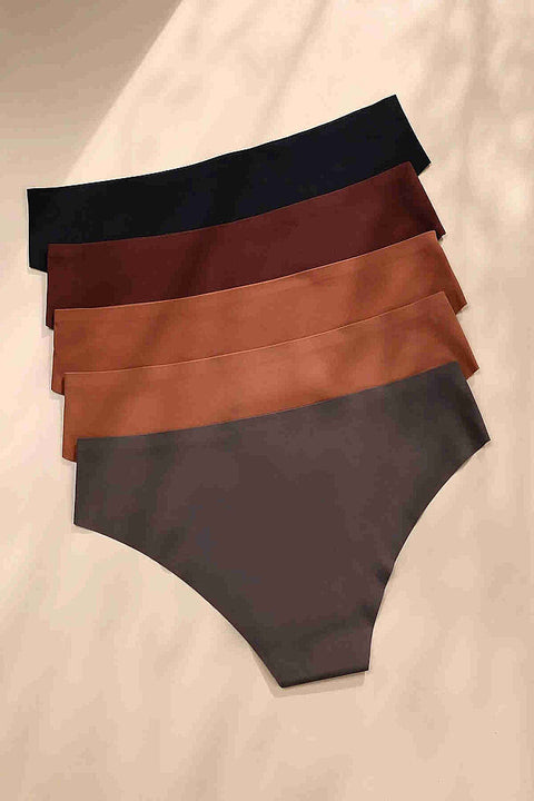 Merry See 5 li Set İz Yapmaz Likralı Dikişsiz Lazer Kesim Bikini Slip Külot Çok Renkli - görsel 2