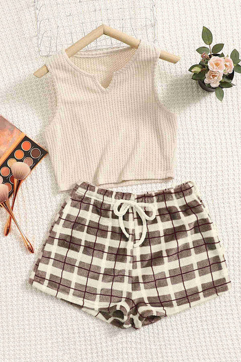 Merry See Altı Peluş Polar Üstü Örme Kolsuz Pijama Takımı Çok Renkli - görsel 5