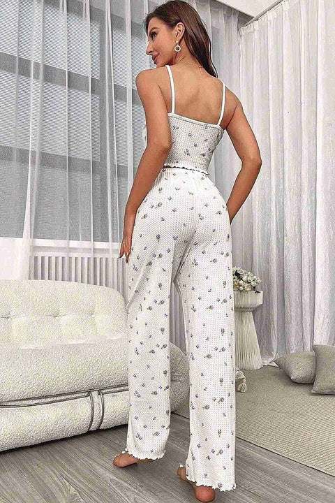 Merry See Baskılı Askılı Pijama Takımı BASKI MOR ÇİÇEKLİ MS4086 - görsel 6