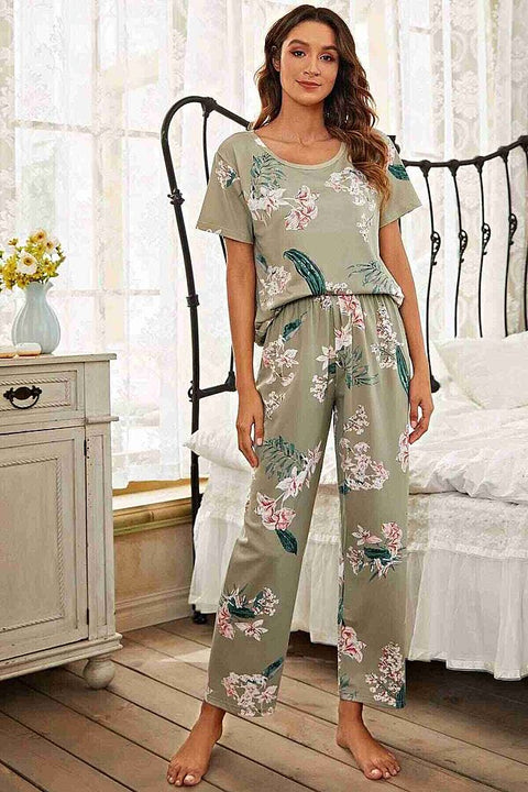 Merry See Çicek Baskılı Soft Kumaş Kısa Kollu Pijama Takımı Çok Renkli - görsel 4