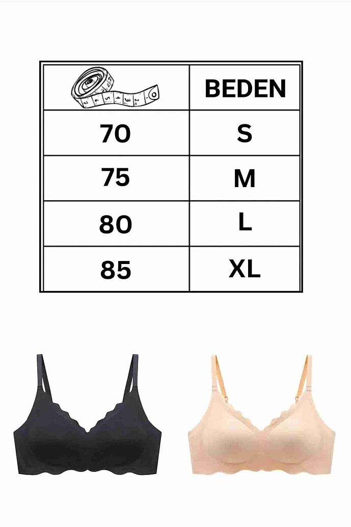 Merry See Dikişsiz Balensiz Çıkarılabilir Pedli Lazer Kesim izbırakmaz Görünmez Sütyen Yeşil - görsel 4