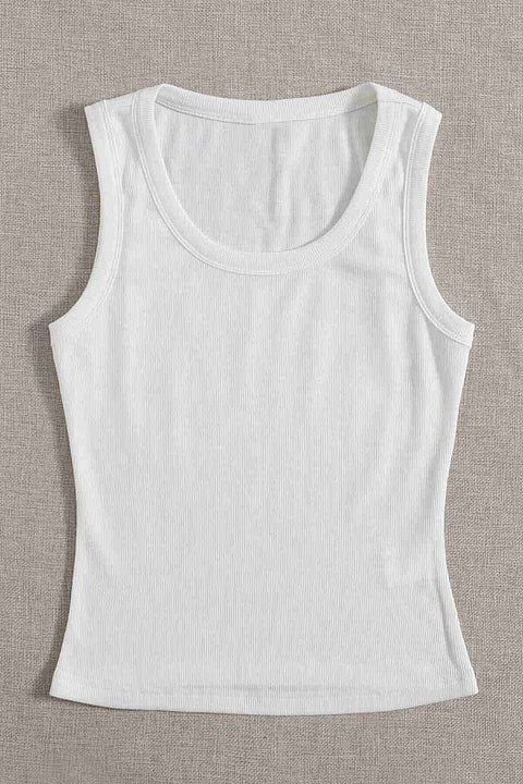 Merry See Düz Renk Kadın Kolsuz Bluz Crop Top Beyaz - görsel 7
