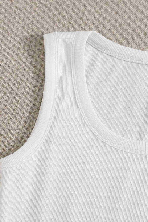 Merry See Düz Renk Kadın Kolsuz Bluz Crop Top Beyaz - görsel 8