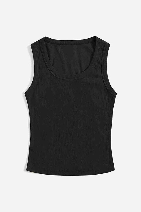 Merry See Düz Renk Kadın Kolsuz Bluz Crop Top Siyah - görsel 7