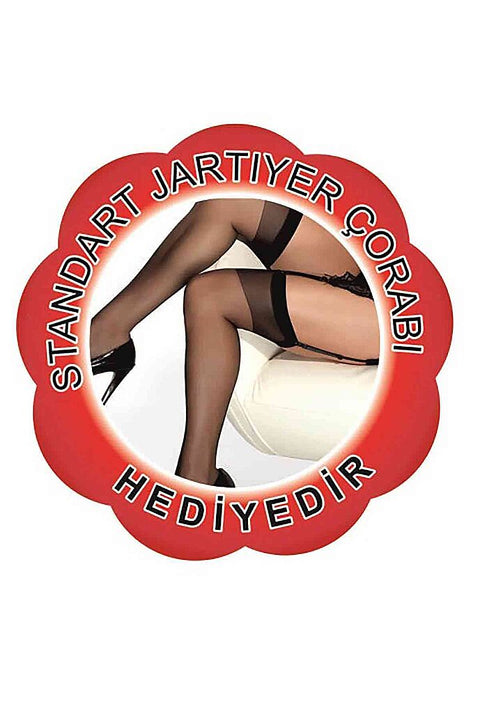 Merry See Beyaz Jartiyer+ ÇORAP HEDİYELİ - görsel 2