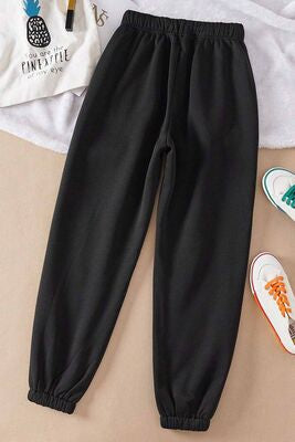 Merry See Lastik Paça Yüksek Bel İçi Şardonlu Özel Kumaş Eşofman Altı Jogger Siyah - görsel 5