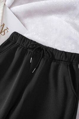 Merry See Lastik Paça Yüksek Bel İçi Şardonlu Özel Kumaş Eşofman Altı Jogger Siyah - görsel 6