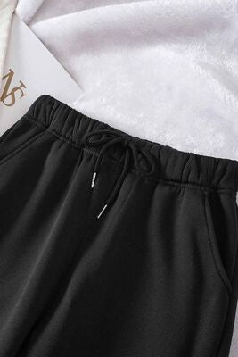 Merry See Lastik Paça Yüksek Bel İçi Şardonlu Özel Kumaş Eşofman Altı Jogger Siyah - görsel 6
