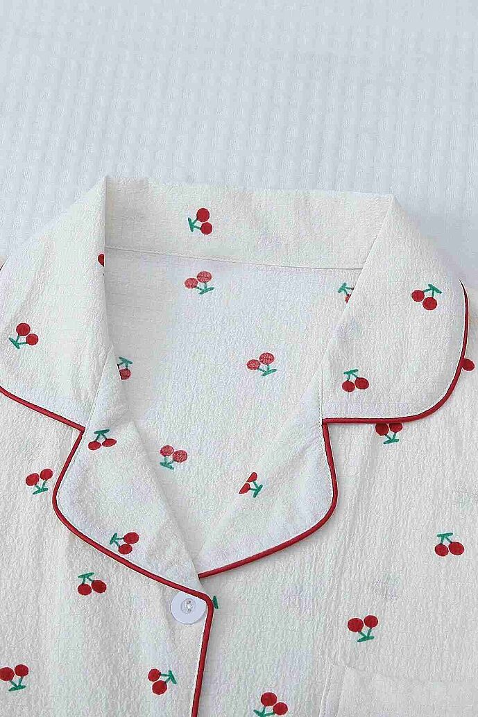Merry See Özel Örme Kumaş Baskılı Kısa Kollu Şortlu Pijama Takımı Çok Renkli - görsel 3