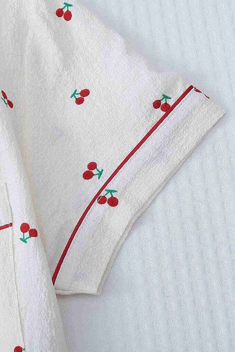 Merry See Özel Örme Kumaş Baskılı Kısa Kollu Şortlu Pijama Takımı Çok Renkli - görsel 6