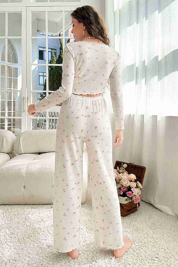 Merry See Özel Örme Kumaş Baskılı Uzun Kollu Pijama Takımı Çok Renkli - görsel 2