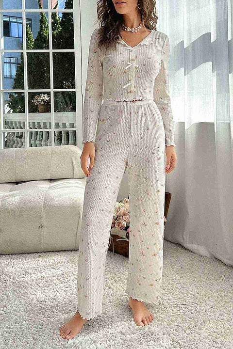 Merry See Özel Örme Kumaş Baskılı Uzun Kollu Pijama Takımı Çok Renkli - görsel 3