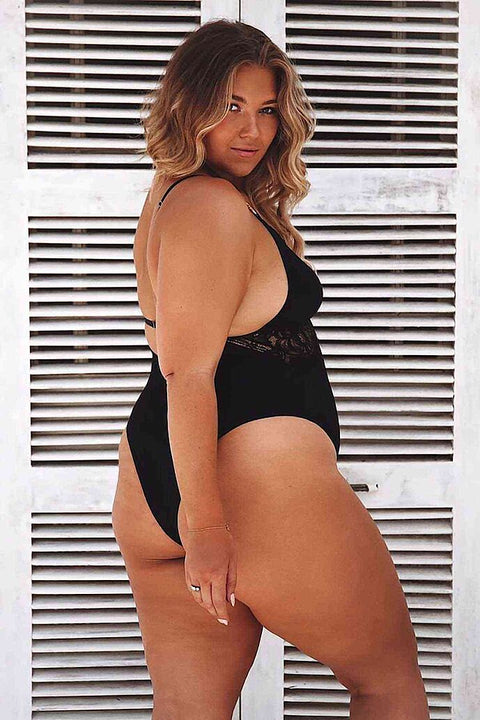 Merry See Özel Tasarım Dantelli Body Gecelik Siyah - görsel 8