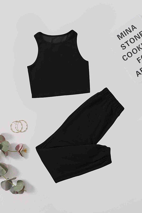 Merry See Tek Renk 1 Takım Kolsuz Cepsiz Polarlı Alt Üst Pijama Takımı Siyah - görsel 2